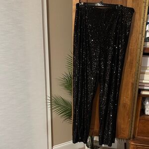 The Limited Black Sequin Boot Flare Pants